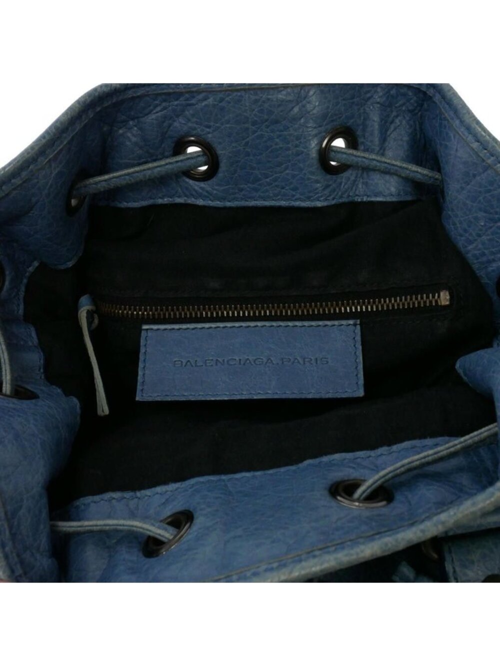 Balenciaga Classic Mini Pom Leather 2-Way Shoulder Bag Blue - Picture 6 of 7